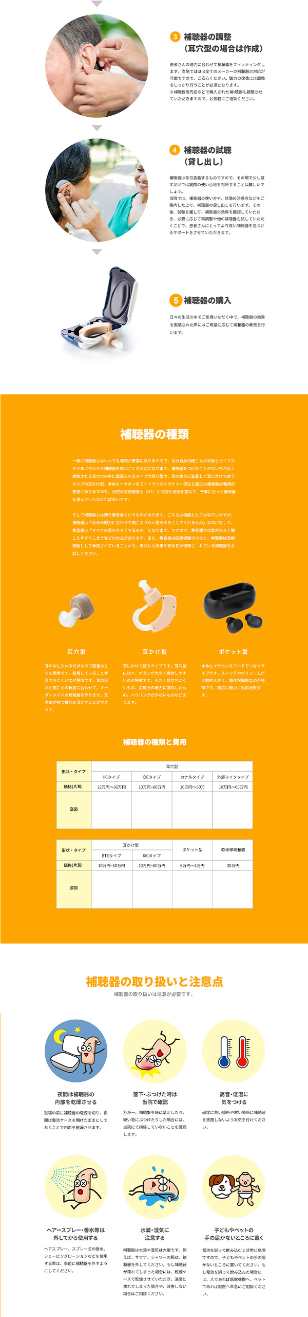 補聴器外来病院サイトのLPデザイン